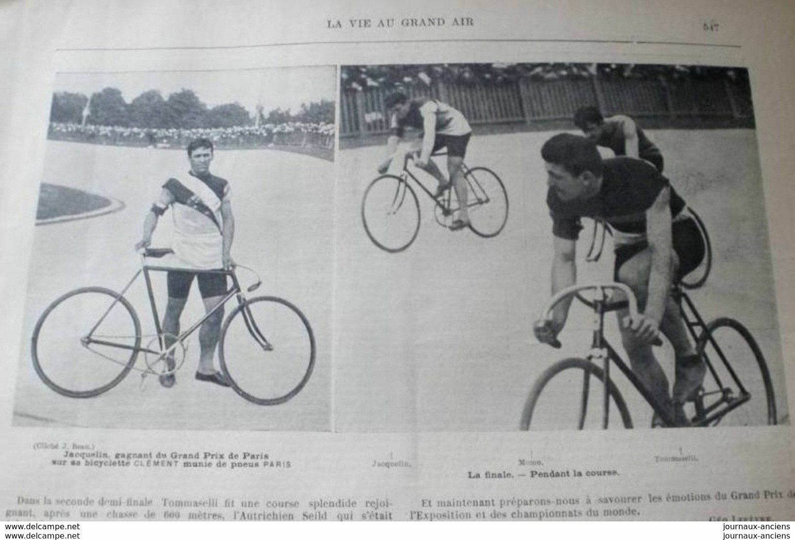 1900 USINES AUTOMOBILE DE DIETRICH LUNÉVILLE - PELOTE BASQUE - GRAND PRIX CYCLISTE - LES JEUX OLYMPIQUES - O'GALOP