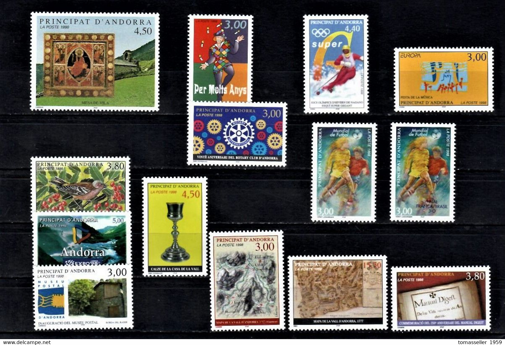 French Andorra 15!!! Years (1993-2007) sets.Almost 150 issues.MNH