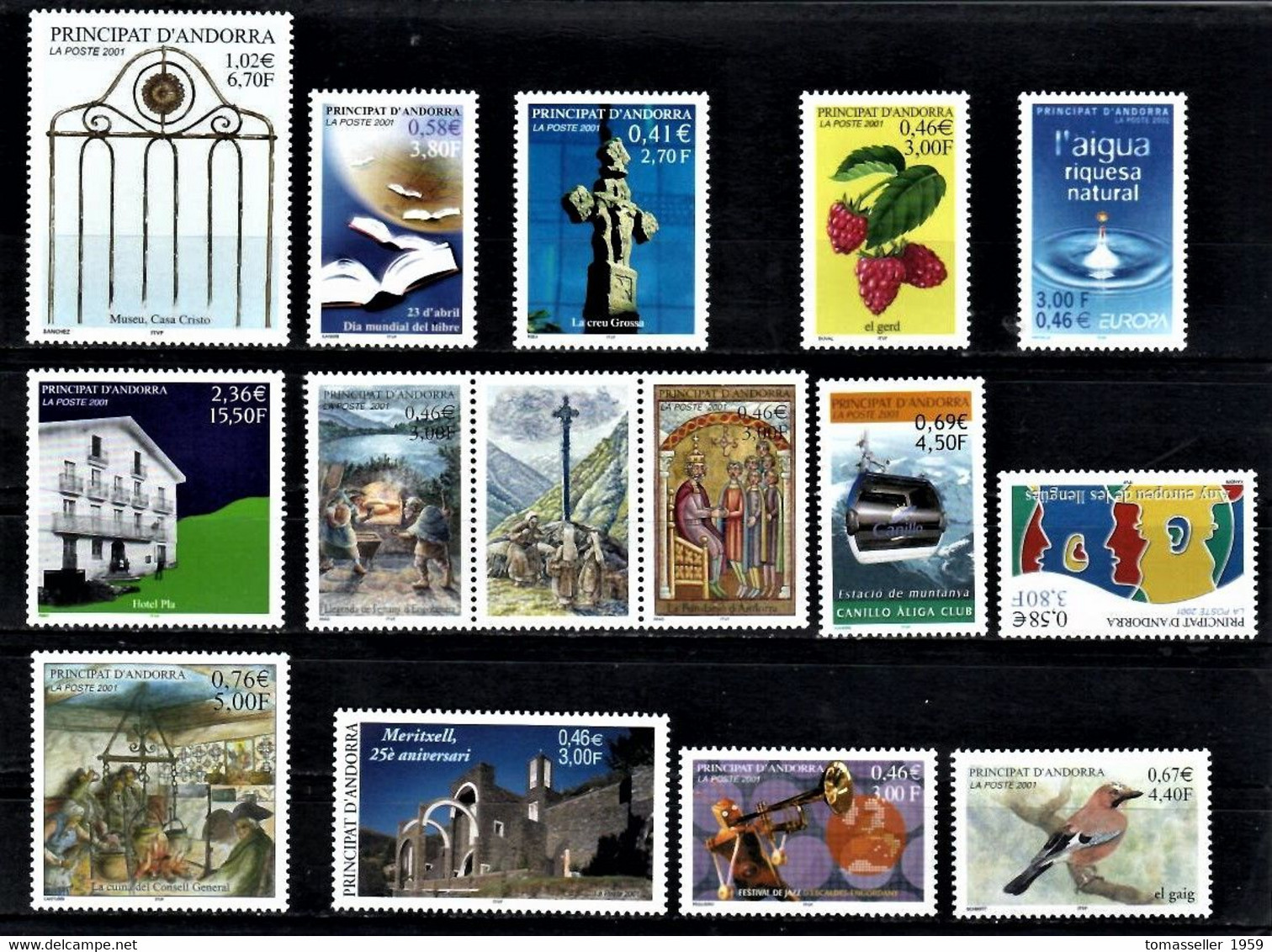 French Andorra 15!!! Years (1993-2007) sets.Almost 150 issues.MNH