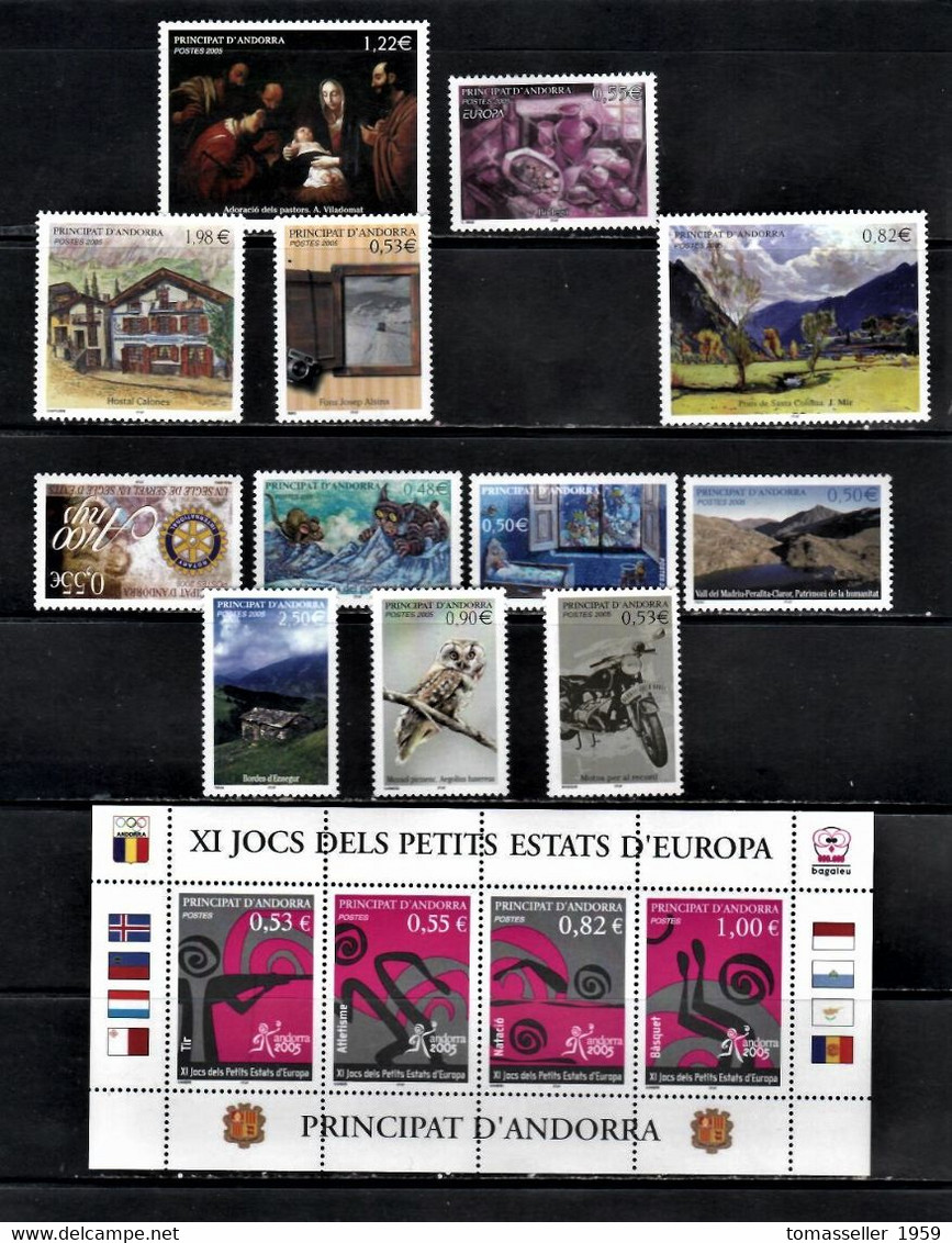 French Andorra 15!!! Years (1993-2007) sets.Almost 150 issues.MNH