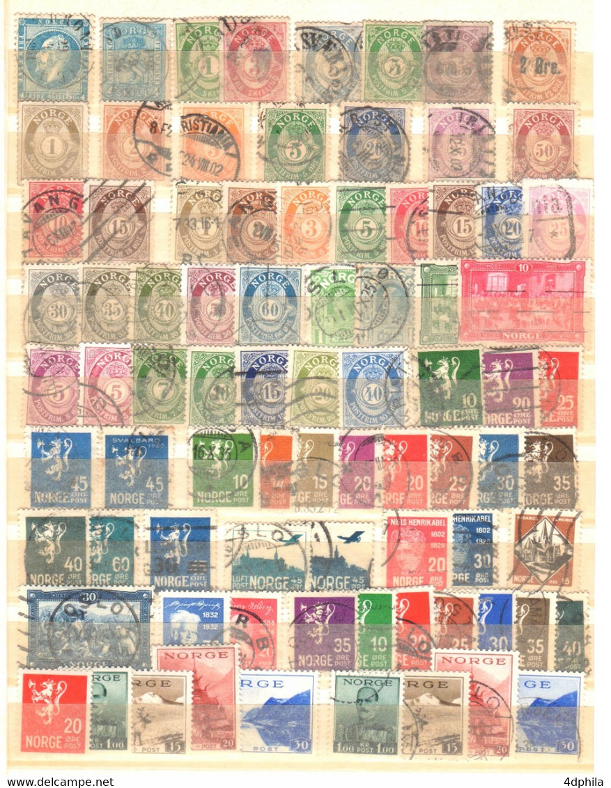 Norvège - Collection Dès 1856 - 230 Timbres - Collezioni