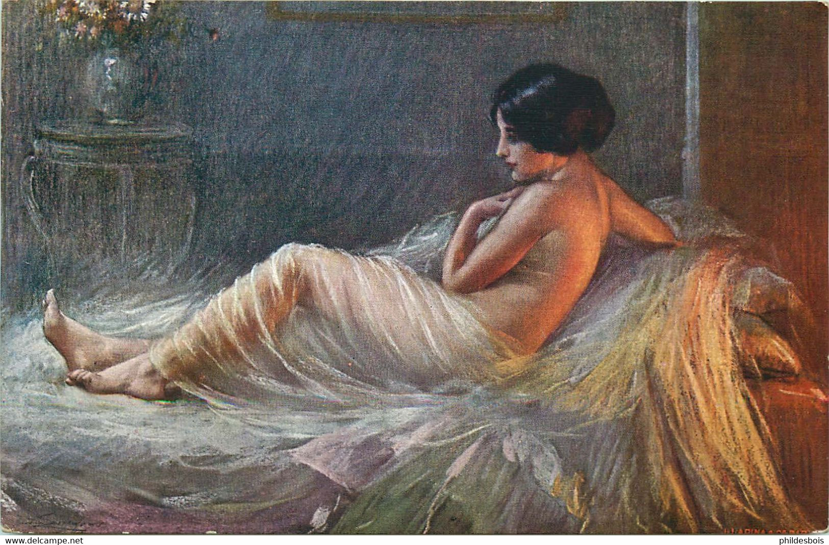 SALON DE PARIS  (édition LAPINA  )  APRES LA SIESTE Femme - Musées