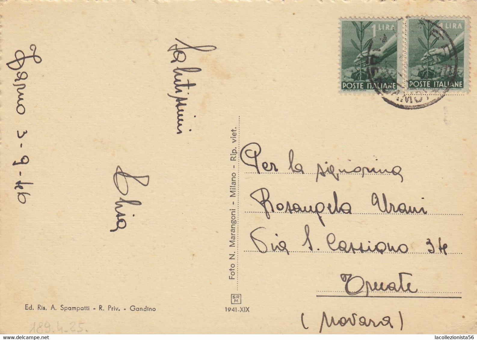 9984-GANDINO(BERGAMO)-1946-FG - Bergamo