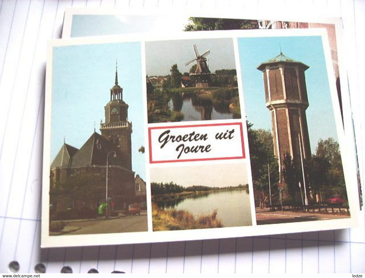 Nederland Holland Pays Bas Joure Met Watertoren En Molen - Joure