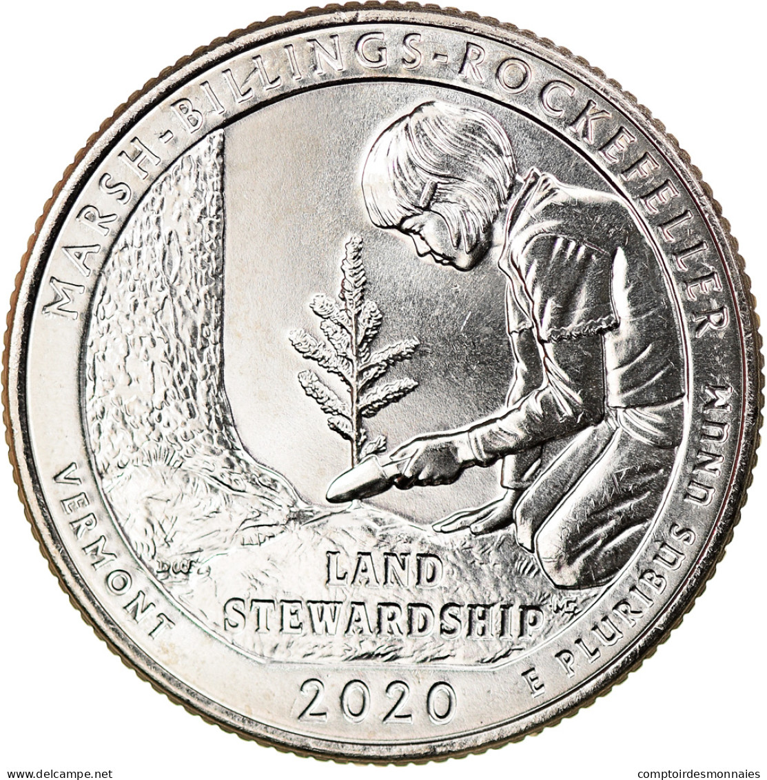 Monnaie, États-Unis, Quarter, 2020, Denver, Marsh-Billings-Rockefeller - 2010-...: National Parks