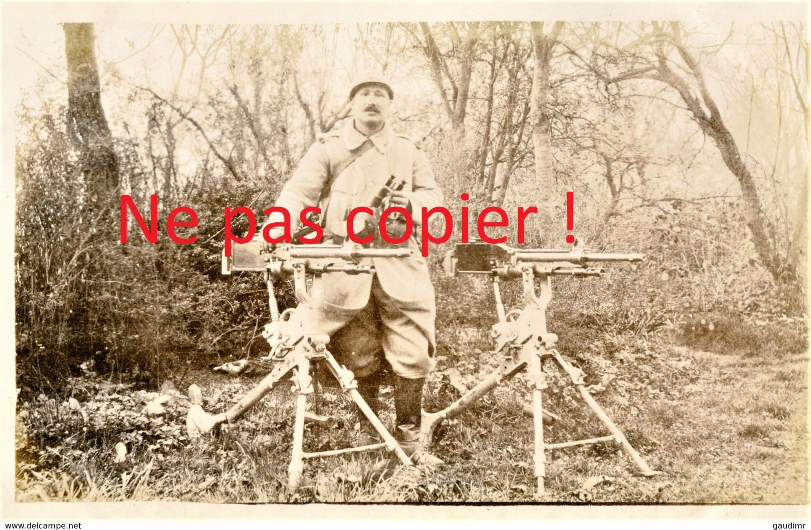 PHOTO FRANCAISE Du 322e RIT - SERGENT ET MITRAILLEUSES A CAPPY PRES DE BRAY SUR SOMME - SUZANNE - GUERRE 1914 1918 - 1914-18