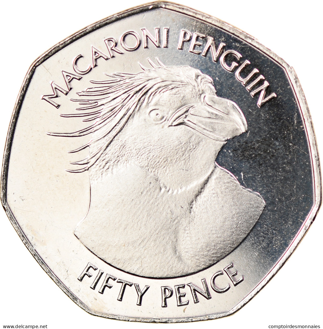 Monnaie, Falkland Islands, 50 Pence, 2018, Pingouins - Manchot Macaroni, SPL - Falkland