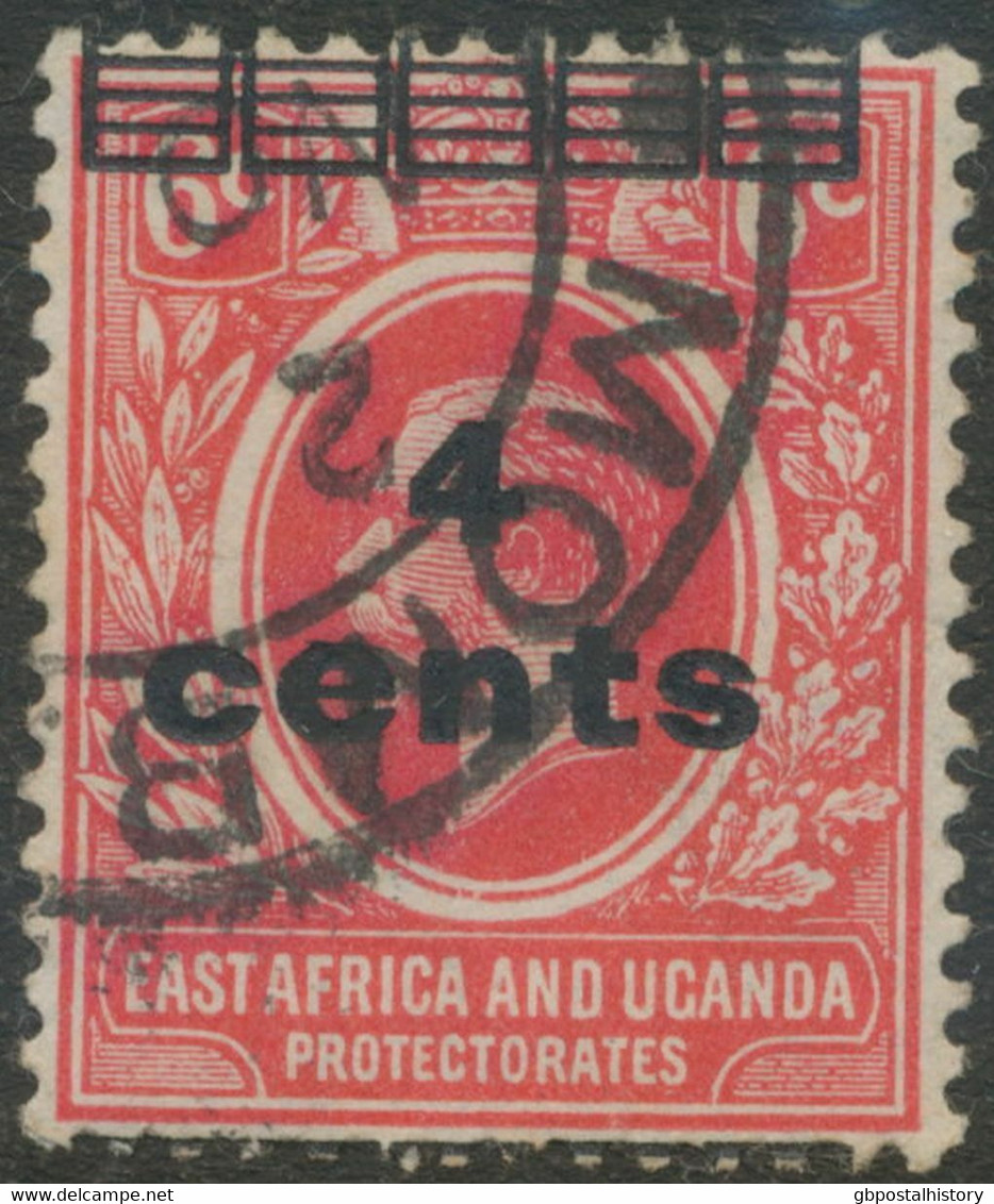 EAST AFRICA AND UGANDA PROTECTORATES 1919 George V 4 Cents On 6 C TWO VARIETIES - Kenya, Uganda & Tanganyika