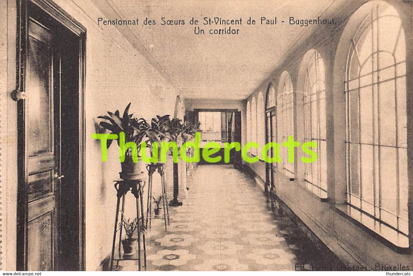 CPA PENSIONNAT DES SOEURS DE SAINT ST VINCENT DE PAUL BUGGENHOUT UN CORRIDOR - Buggenhout