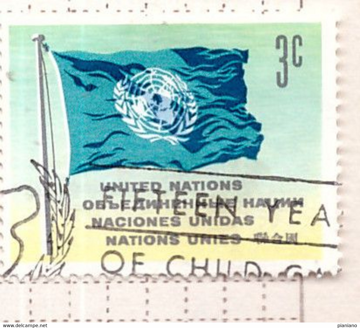 PIA  -  ONU  NEW   YORK : Bandiera Dell' ONU - Gebraucht