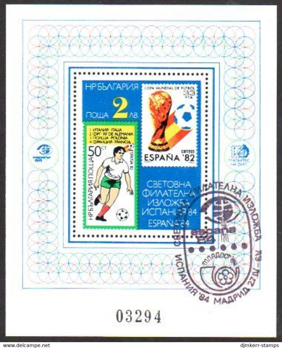 BULGARIA 1984 ESPANA '84 Stamp Exhibition Block Used. .  Michel Block 141 - Usados