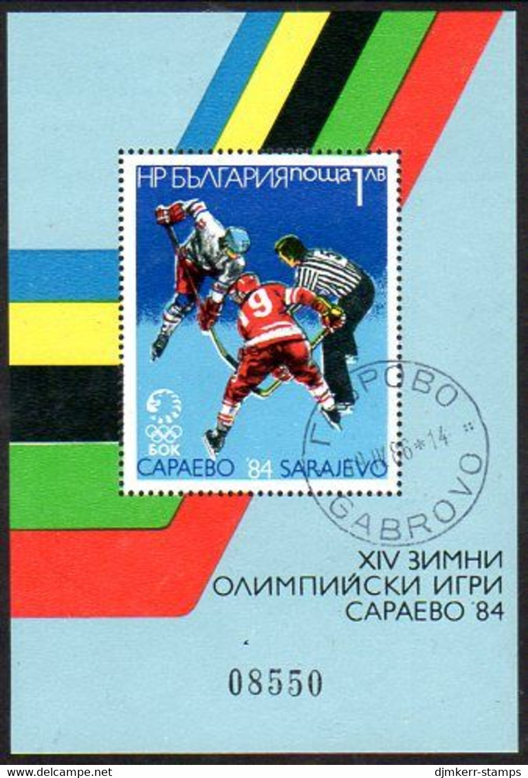 BULGARIA 1984 Winter Olympic Games Block Used. .  Michel Block 140 - Blocchi & Foglietti