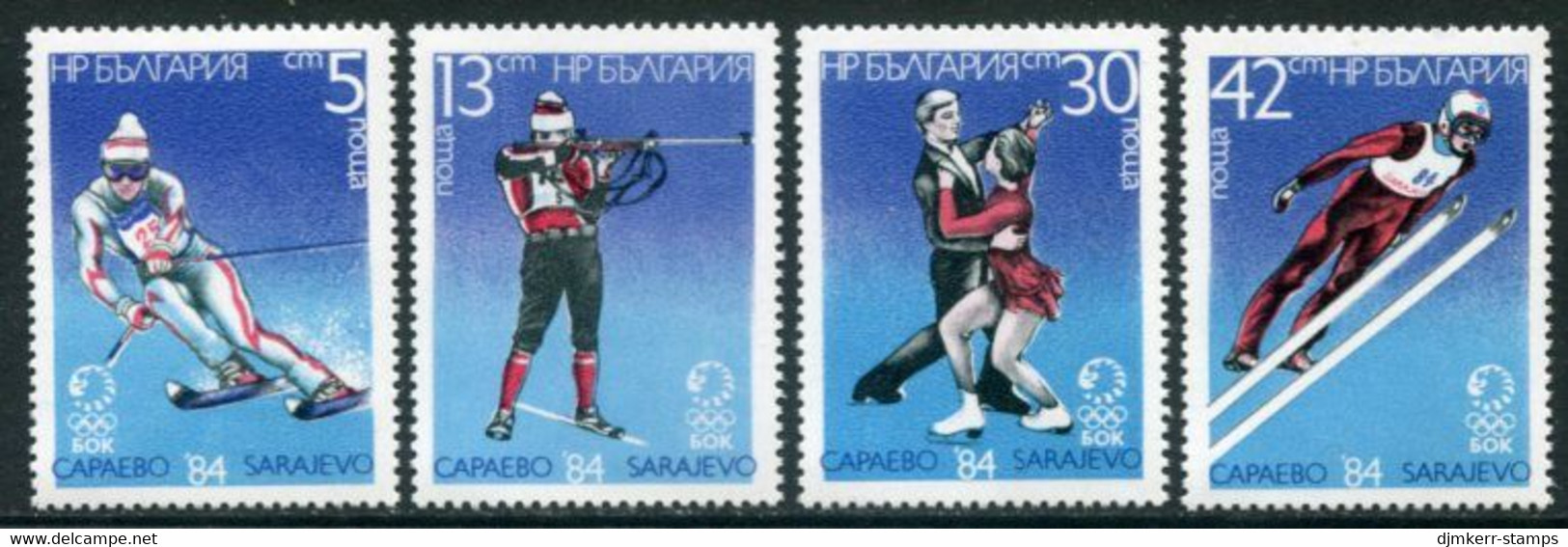 BULGARIA 1984 Winter Olympic Games   MNH / **. .  Michel 3347-50 - Unused Stamps