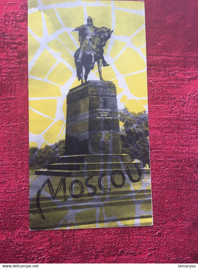 MOSCOU-⭐U.R.S.S RUSSIE/50 Tourisme-Transport Avion Réseau Aérien Mondial-Aviation Bulletin-Voyages-Dépliant Touristique - Advertenties