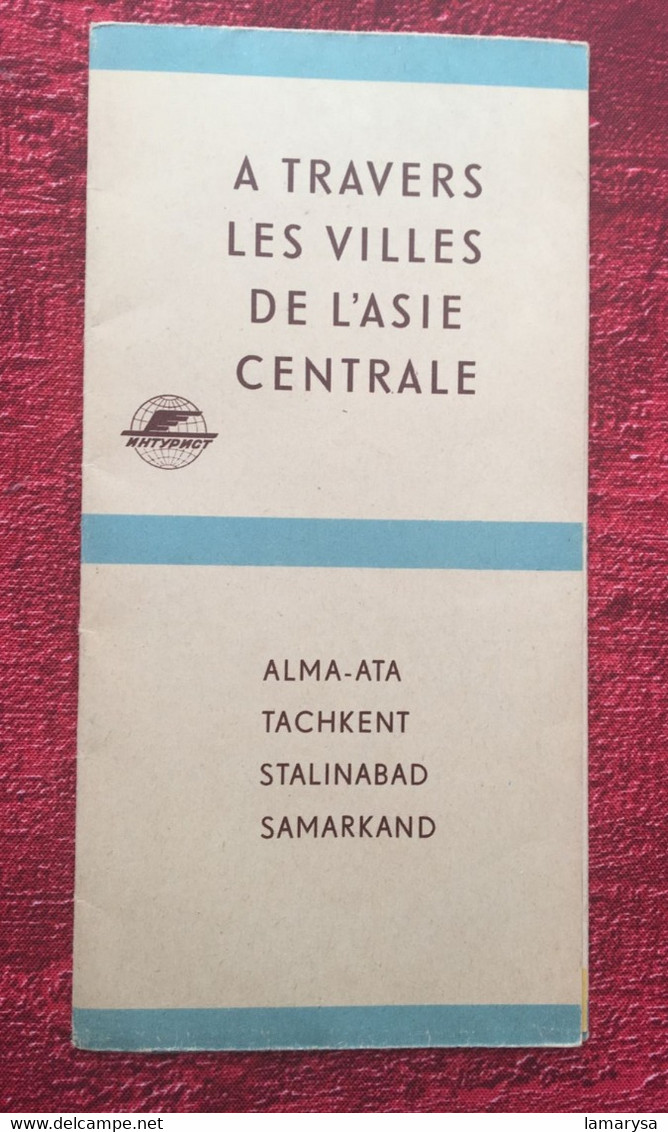 ASIE CENTRALE⭐TACCHKENT-STALINABAD-Tourisme-Transport Avion Réseau Aérien Mondial-Aviation-Voyages-Dépliant Touristique - Advertisements