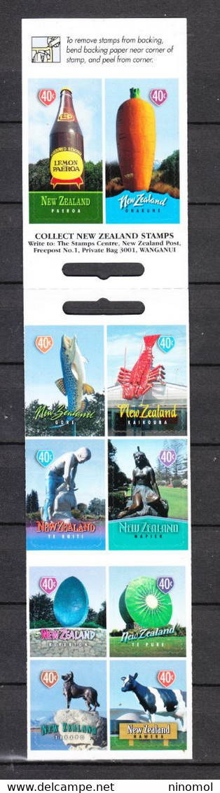 Nuova Zelanda   - 1998. Cibi Celebrati Con Sculture. Foods Celebrated With Characteristic Sculptures. Carnet MNH - Alimentation