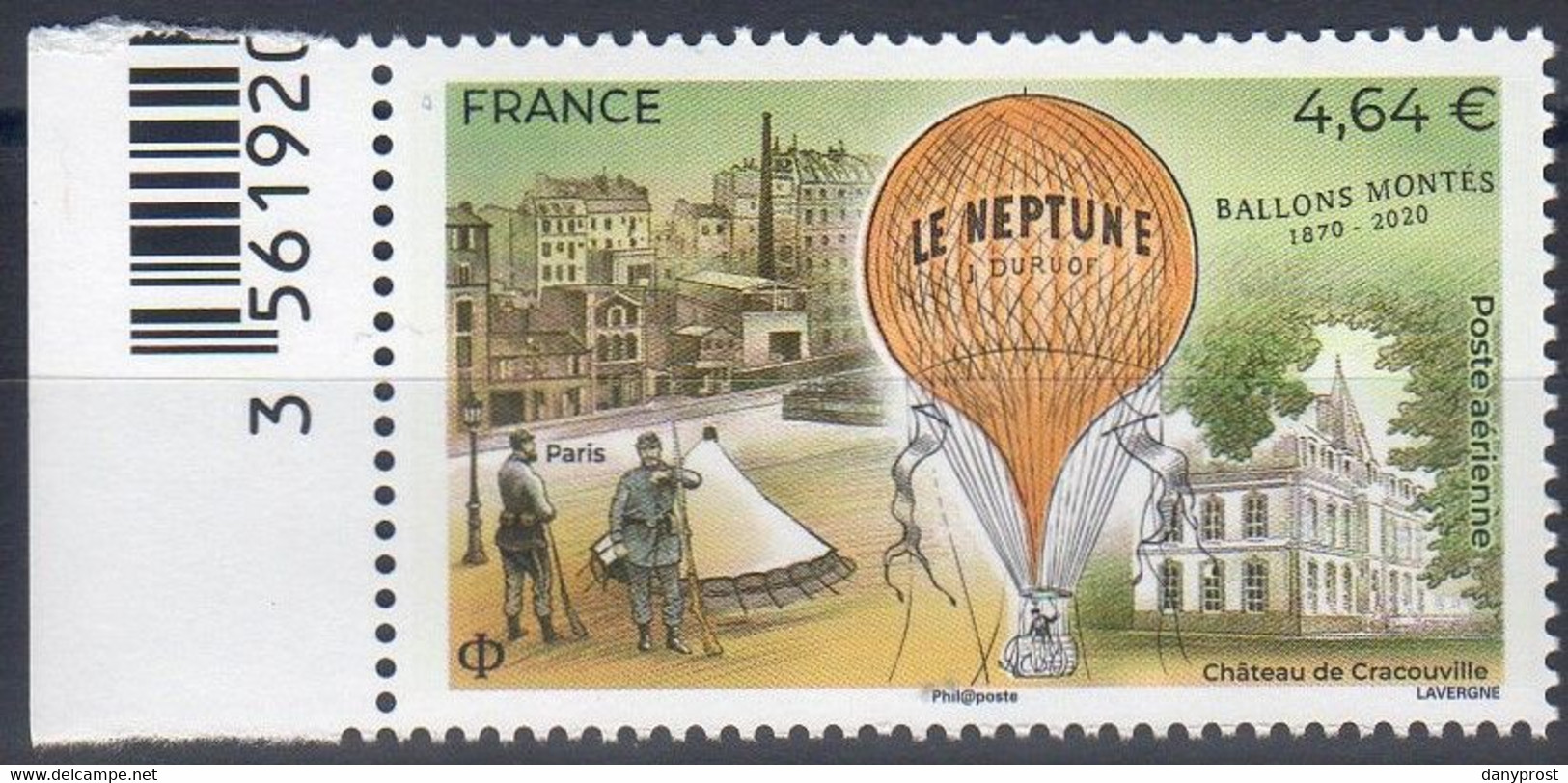 FRANCE 2020 / PA N° 84 1ex " BALLONS MONTES-1870 /2020 " / Bord De Feuille Neuf Xx - 1960-.... Neufs