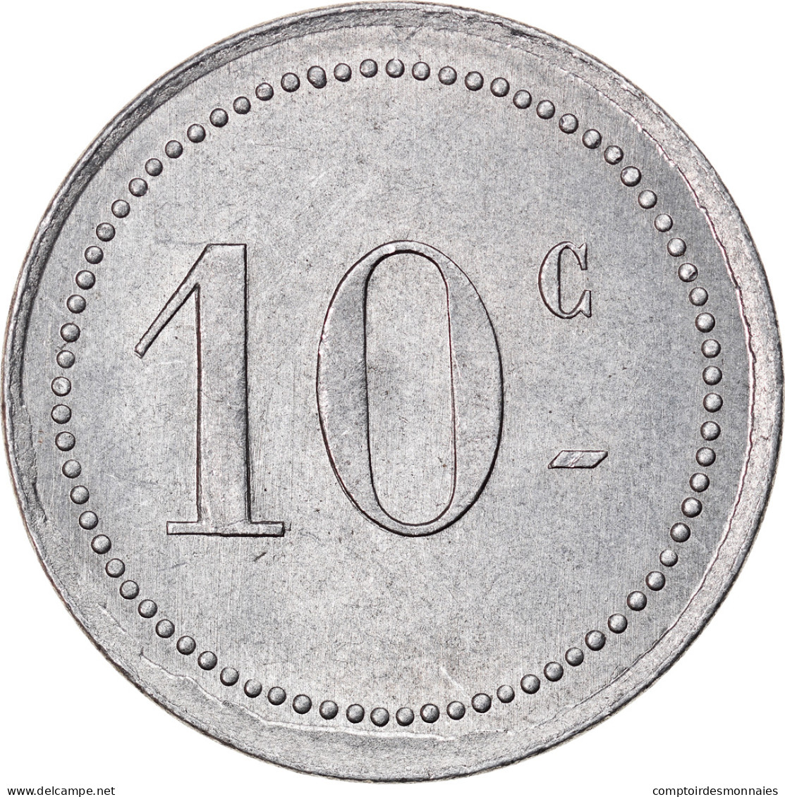 Monnaie, Algeria, Chambre De Commerce, Bône, 10 Centimes, SUP+, Aluminium - Monetary /of Necessity