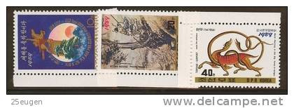 NORTH KOREA  1989 MICHEL NO: 2983-2985 NEW YEAR  MNH - Corea Del Norte