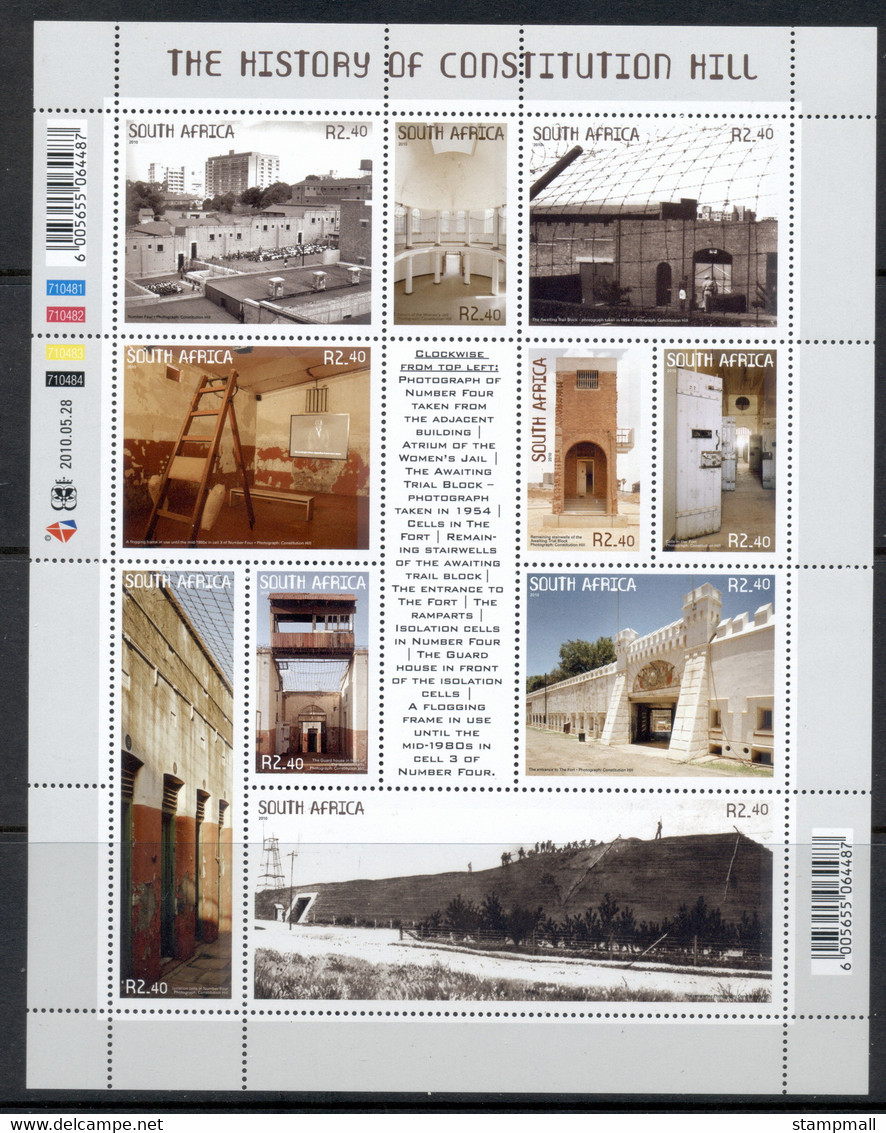 South Africa 2010 History Of Constitution Hill MS MUH - Unused Stamps