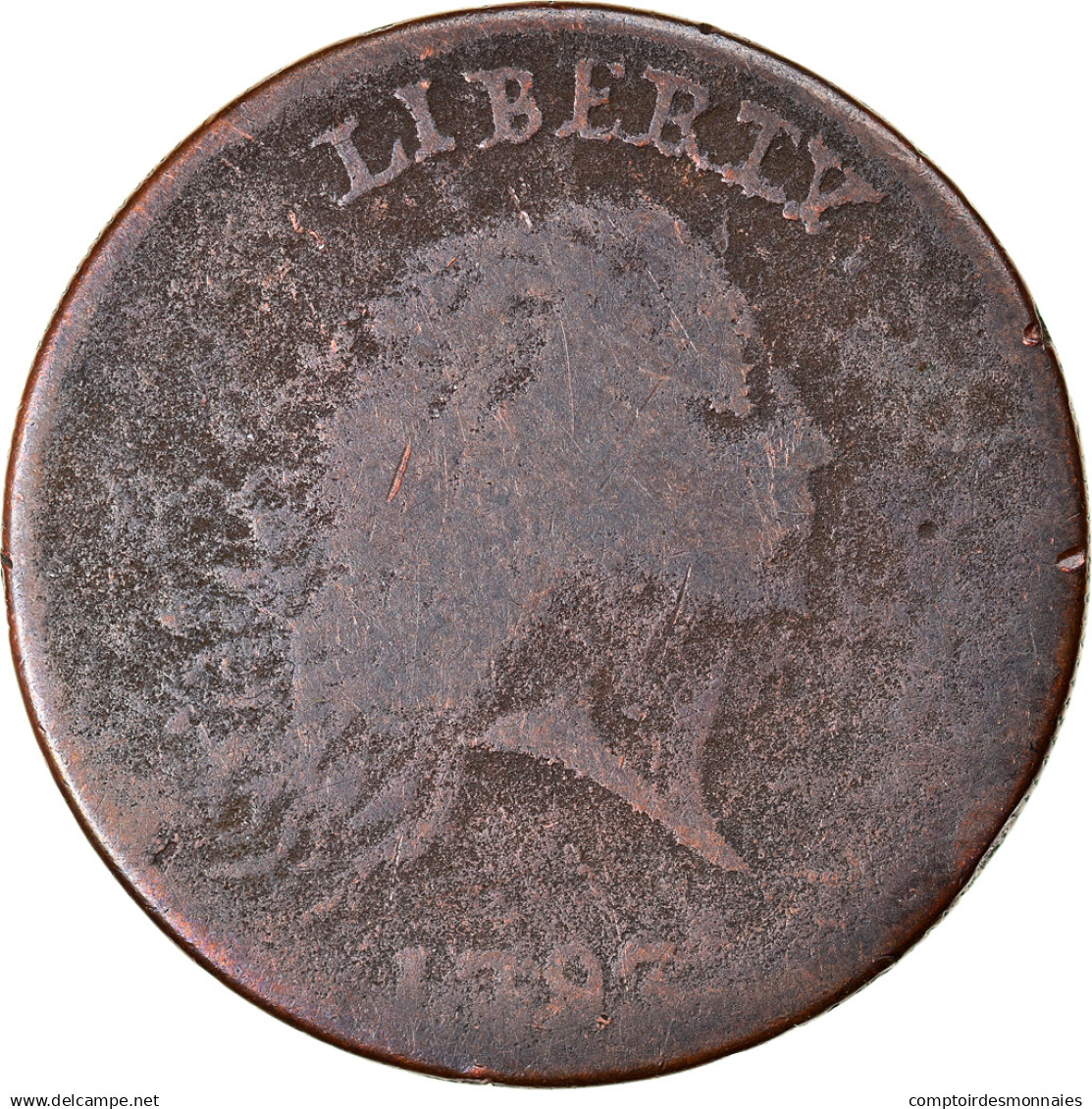 Monnaie, États-Unis, Flowing Hair Cent, Cent, 1793, U.S. Mint, Periods, B - 1793-1796: Prémices