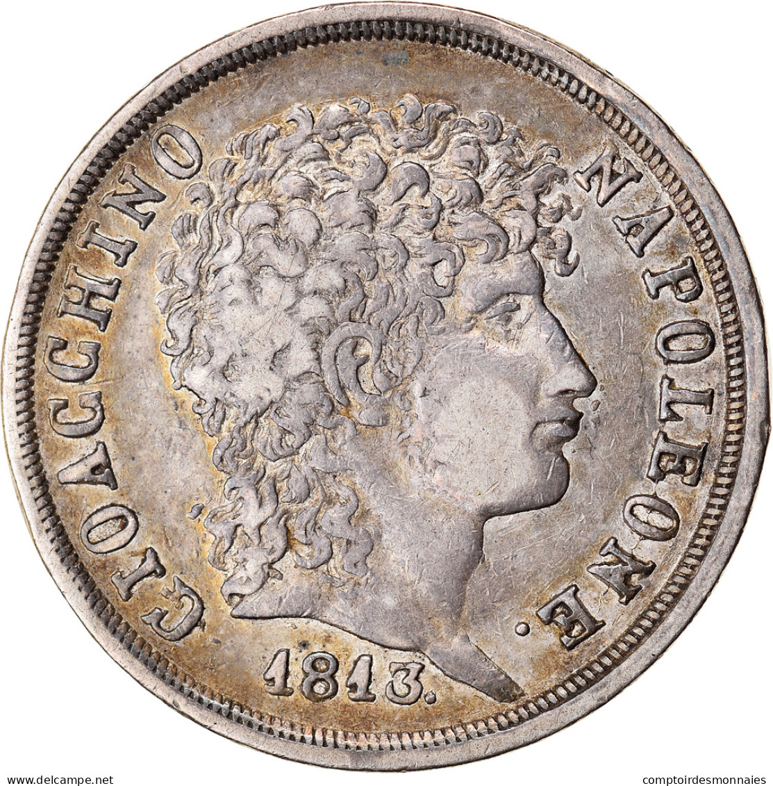 Monnaie, États Italiens, NAPLES, Joachim Murat, 2 Lire, 1813, TTB+, Argent - Napoleonic