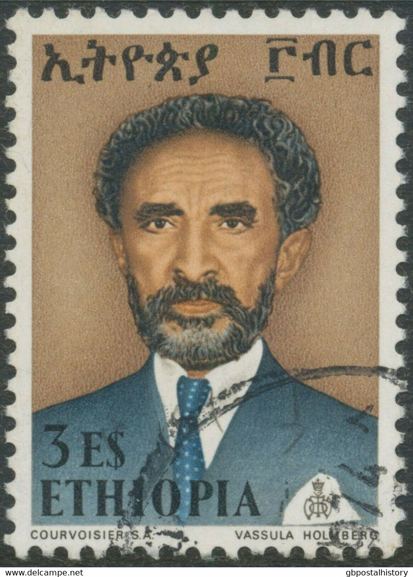 ETHIOPIA 1973 Emperor Haile Selassie I (Ras Tafari, 1892-1975), 3 $ Multicolored - Etiopia