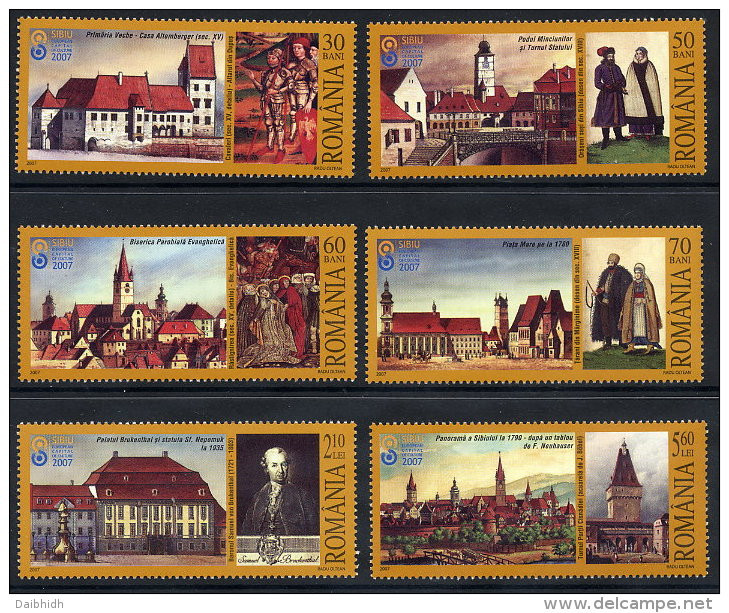 ROMANIA 2007 Sibiu European City Of Culture Set Of 6   MNH / **.  Michel 6206-11 - Ungebraucht