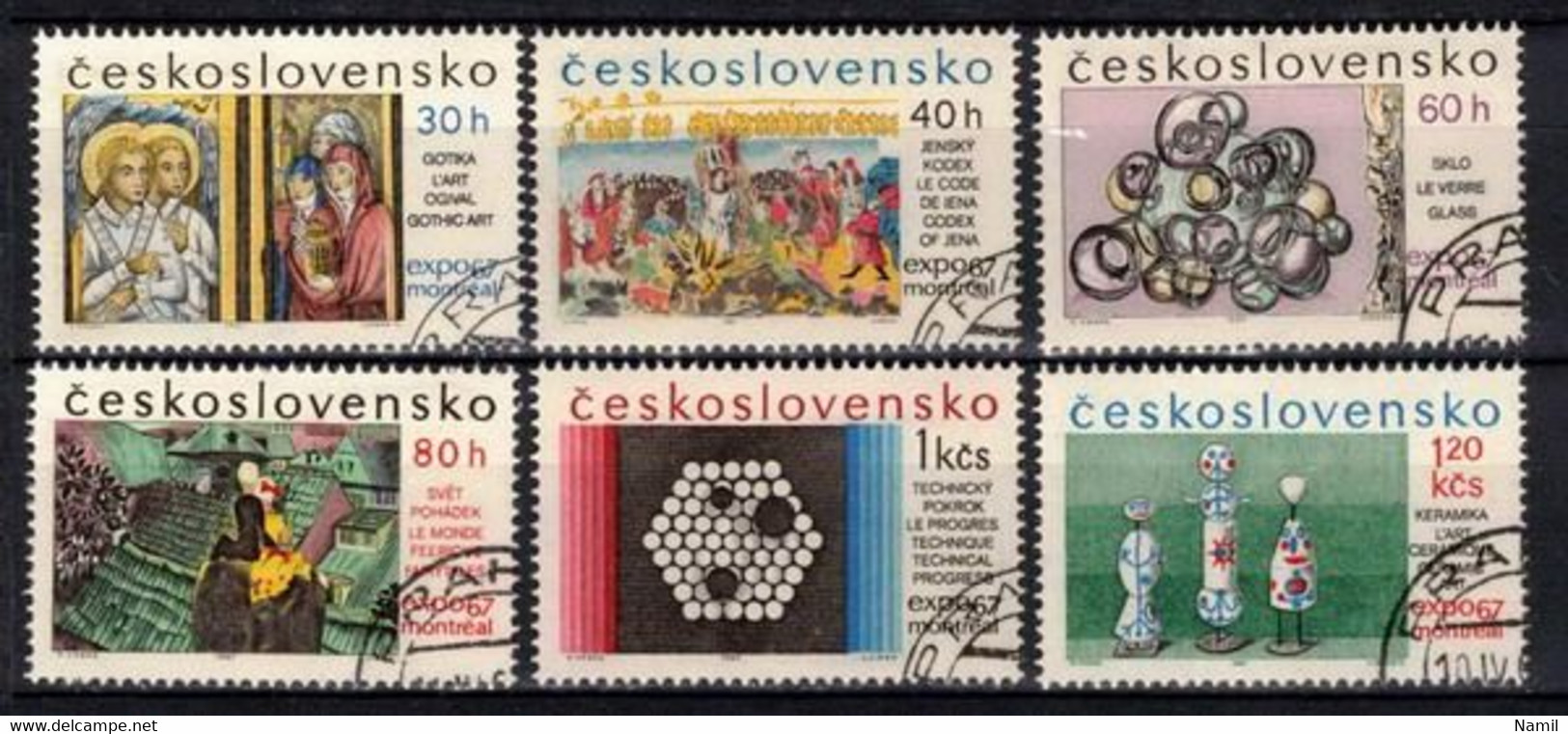 Tchécoslovaquie 1967 Mi 1694-9 (Yv 1560-5), Obliteré - Used Stamps