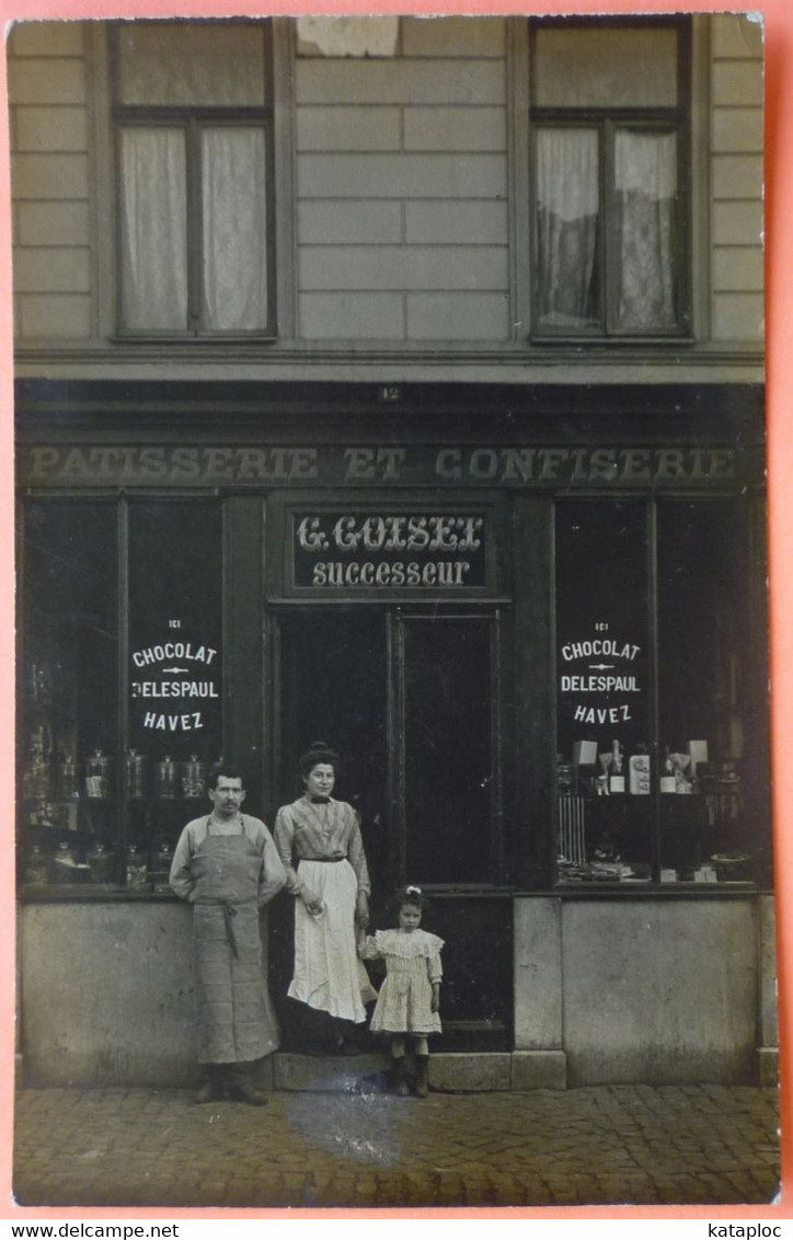 CARTE PHOTO HENIN LIETARD BEAUMONT - 62 - PATISSERIE CONFISERIE G. GOISET SUCCESSEUR -2 SCANS-13 - Boulogne Sur Mer