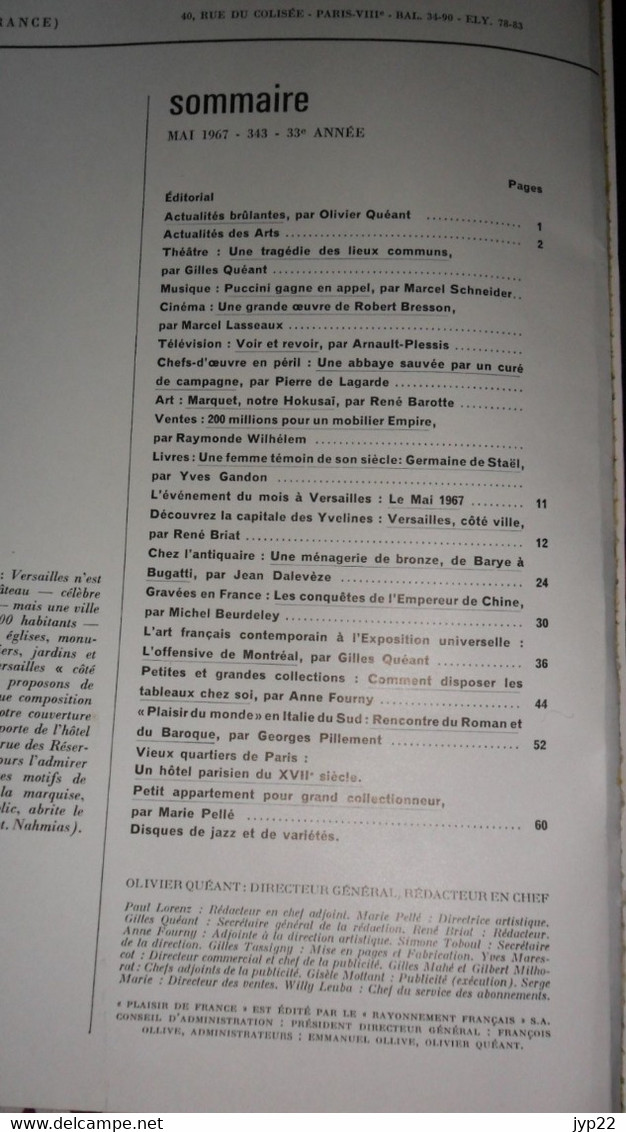 Revue Plaisir De France Mai 1967 Décoration Ameublement Architecture Mobilier Voyage Jardin Publicité ... Vintage - Casa & Decorazione