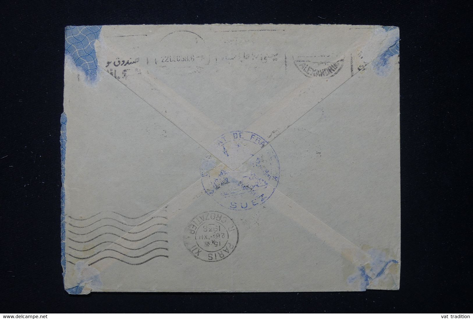 EGYPTE - Enveloppe Du Consulat De France à Suez Pour Paris En 1938  - L 89682 - Cartas & Documentos