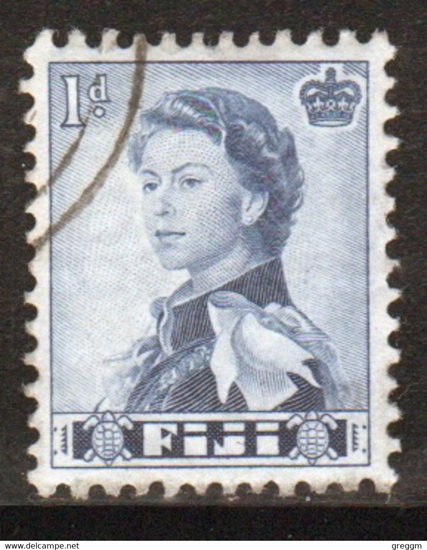 Fiji 1959 Queen Elizabeth 1d Single Definitive Stamp. - Fiji (...-1970)