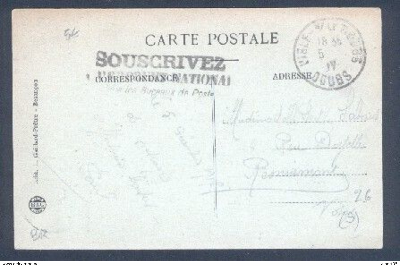 Guerre 1914/1918 - Cachet Militaire  Souscrivez à L'Emprunt National Dans Les Bureaux De Poste - Isle S Le Doubs - Isle Sur Le Doubs