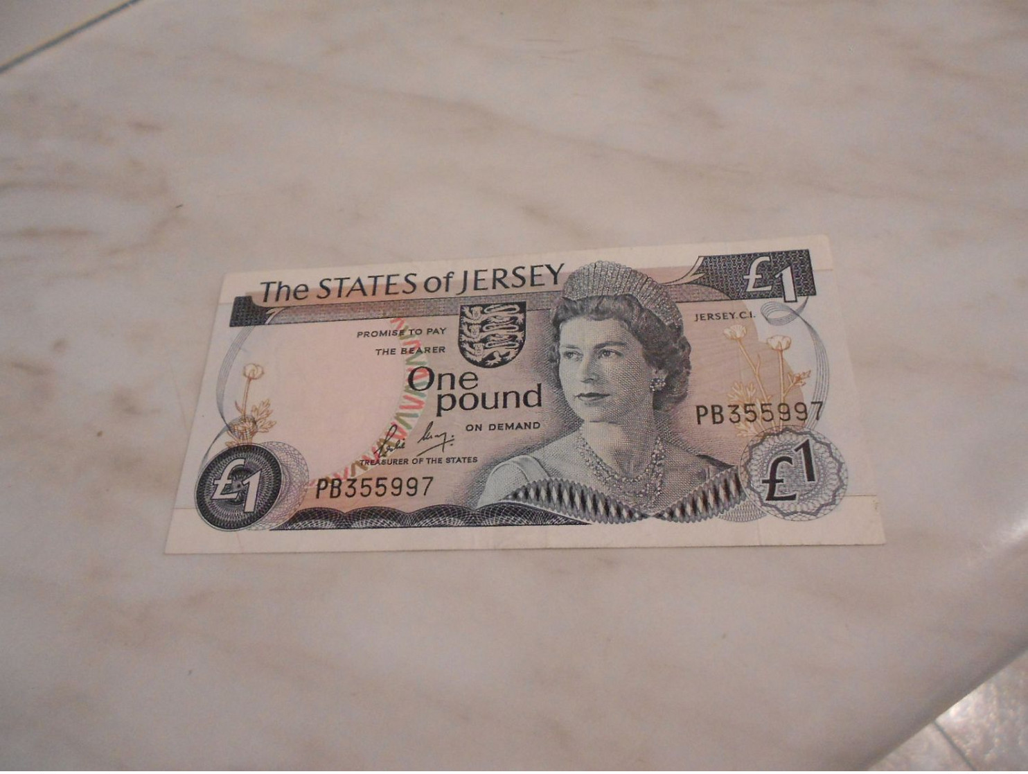 ENGLAND  1  POUND BILLET  -  UNC - 1 Pound