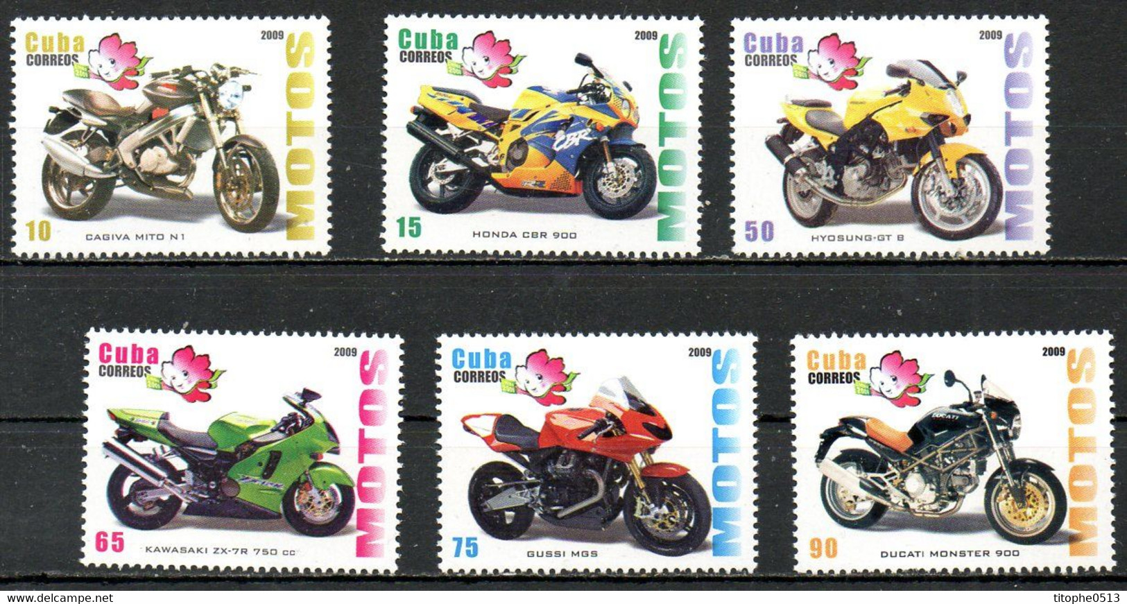 CUBA. Timbres De 2009. Motos. - Motorräder