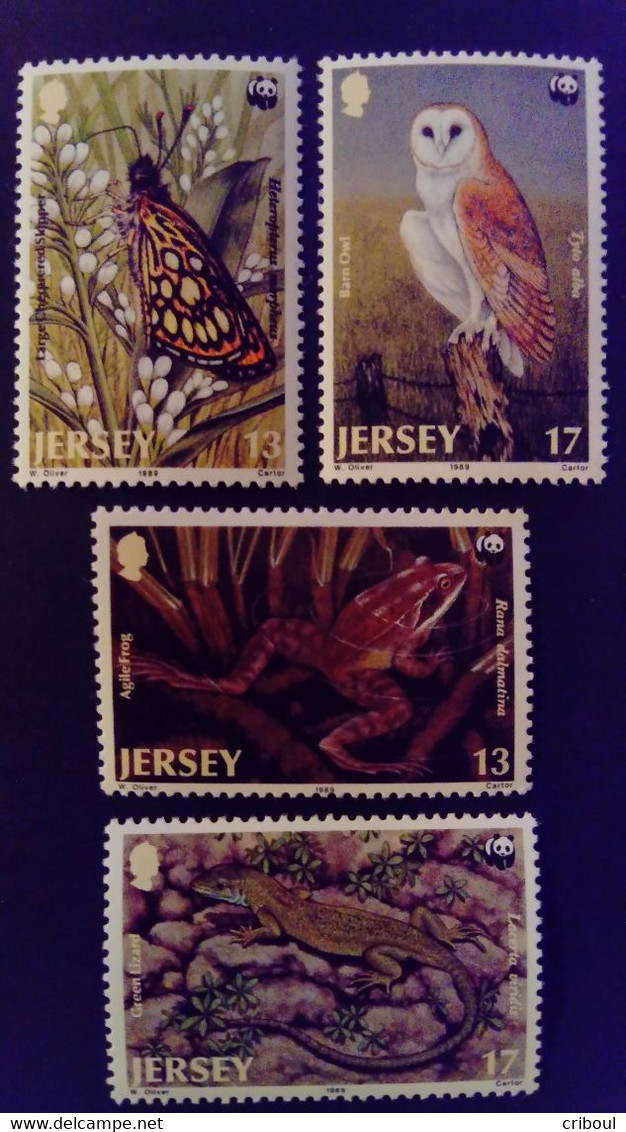 Jersey 1989 Animaux Animals WWF Yvert 470-473 ** MNH - Autres & Non Classés
