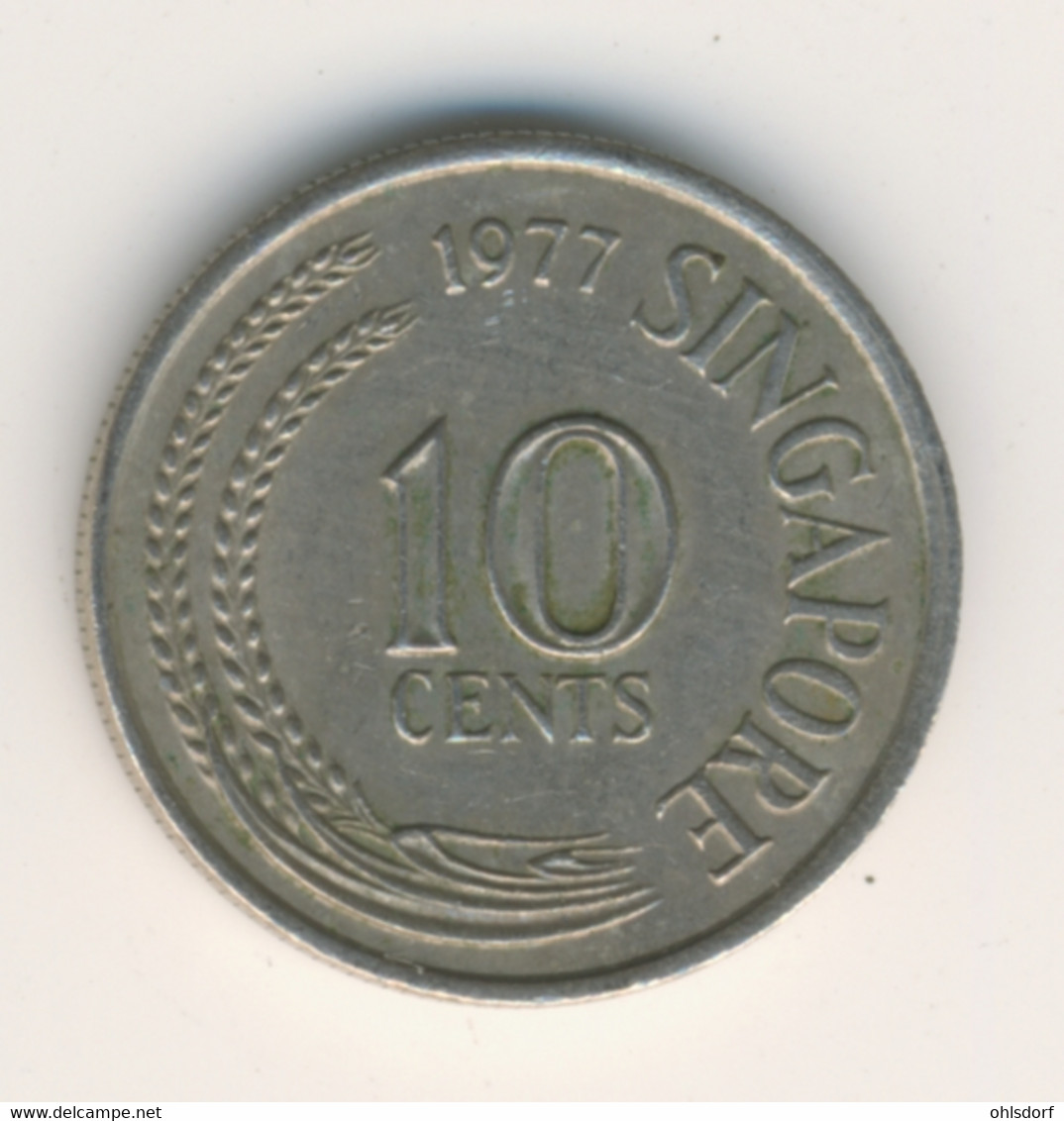 SINGAPORE 1977: 10 Cents, KM 3 - Singapour