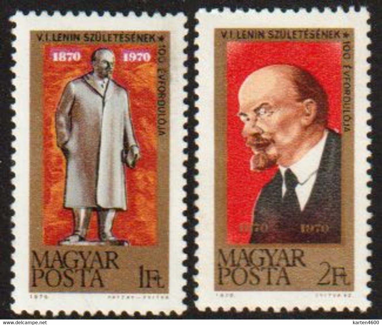 100. Geburtstag Von Wladimir Lenin  1970 Satz Komplett Mi 2581 + 2582 - Unused Stamps