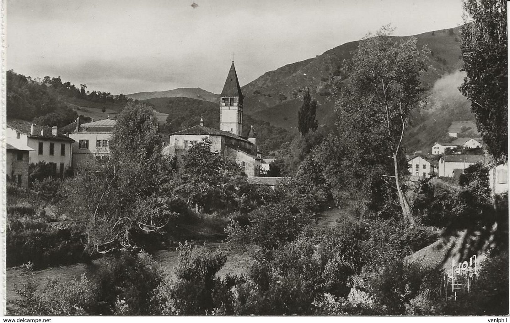 ST ETIENNE DE BAIGORRY - B-P- CARTE PHOTO VUE GENERALE -ANNEE 1950-60 - Saint Etienne De Baigorry