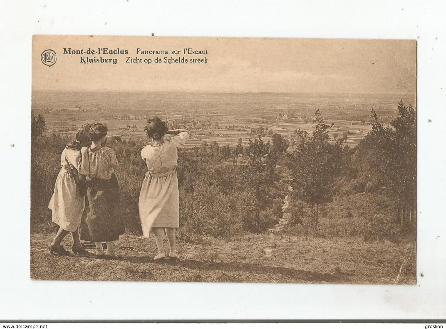 MONT DE L'ENCLUS PANORAMA SUR L'ESCAUT . KLUISBERG ZICHT OP DE SCHELDE STREEK 1934 - Mont-de-l'Enclus