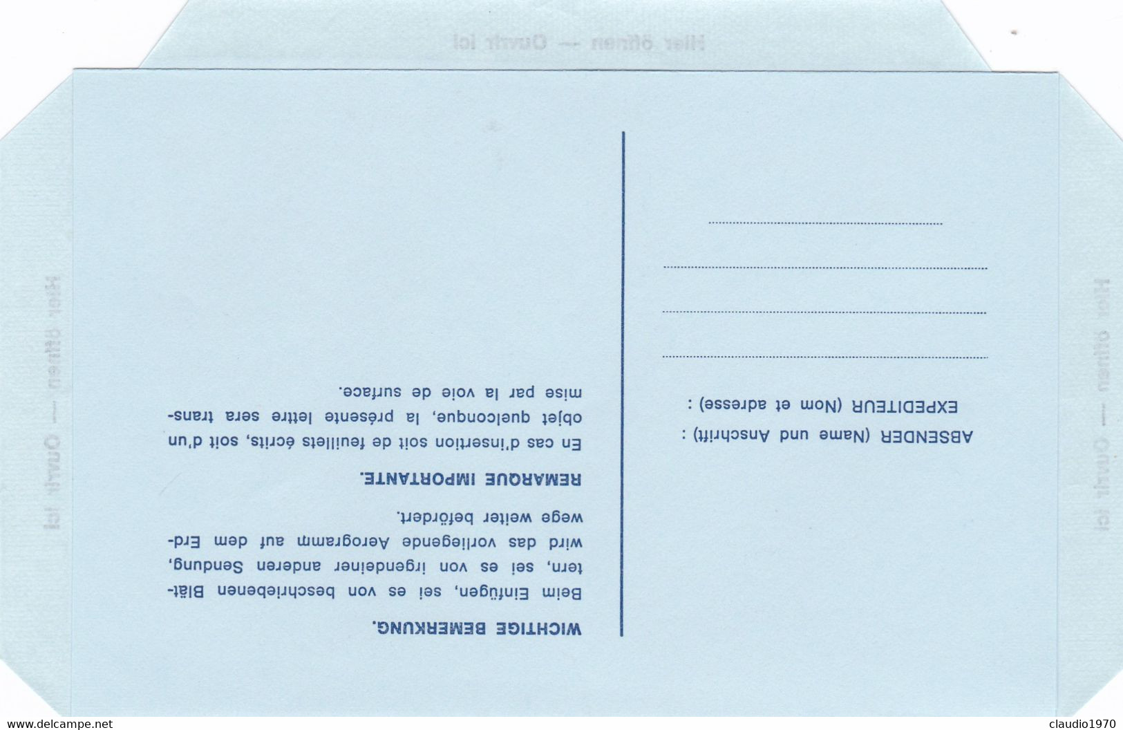 BELGIQUE - BELGIO -  2 AEROGRAMME 17 F 24 F  - NUOVI - Aérogrammes