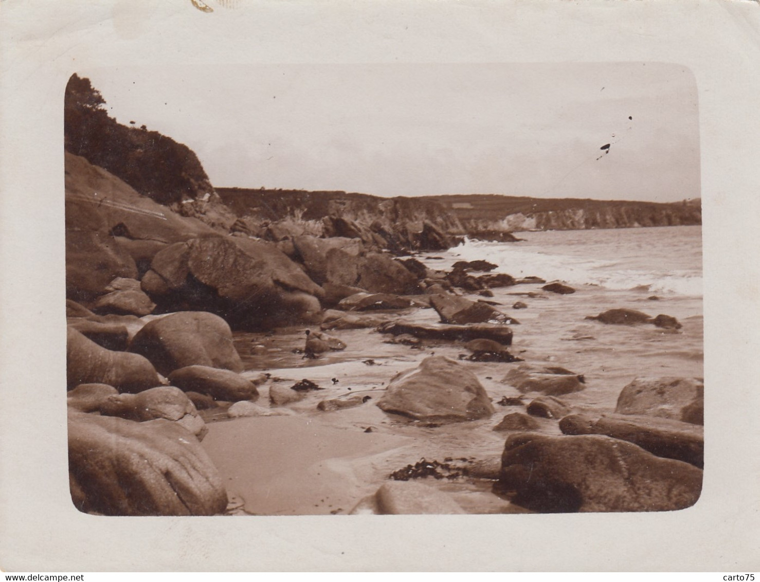 Photographie - Paysage Bords De Mer - Rochers - Bretagne - Lieu à Situer - Fotografie