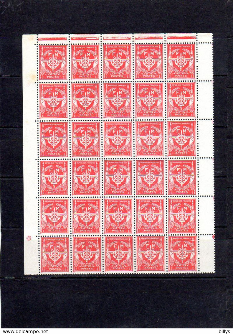 D103 - FRANCE Superbe Bloc De 30 Timbres FRANCHISE MILITAIRE, MNH - Military Postage Stamps