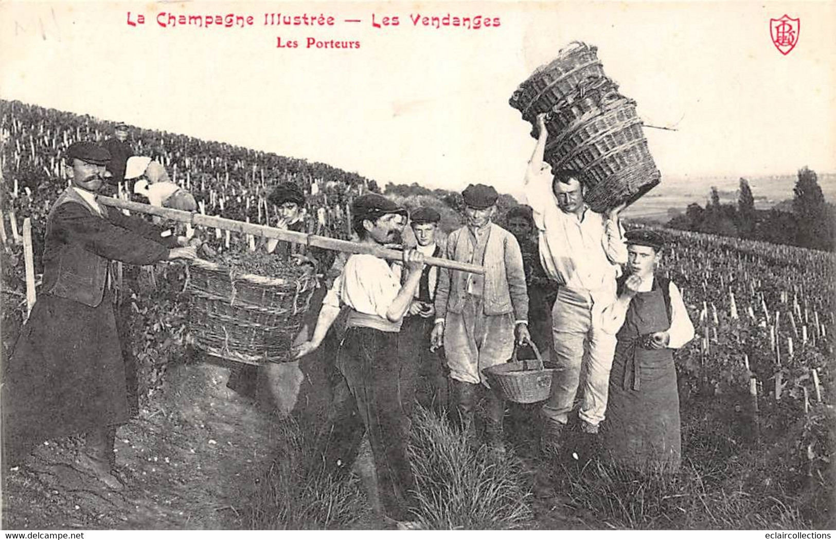 Divers .     51   La Champagne Illustrée : Vendanges.   Les Porteurs             (voir Scan) - Autres & Non Classés