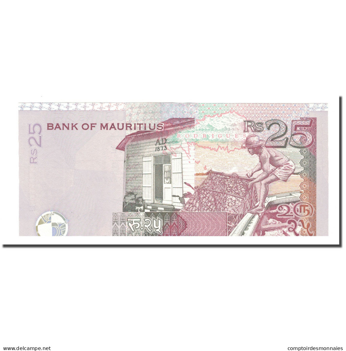 Billet, Mauritius, 25 Rupees, KM:49a, NEUF - Mauritanië