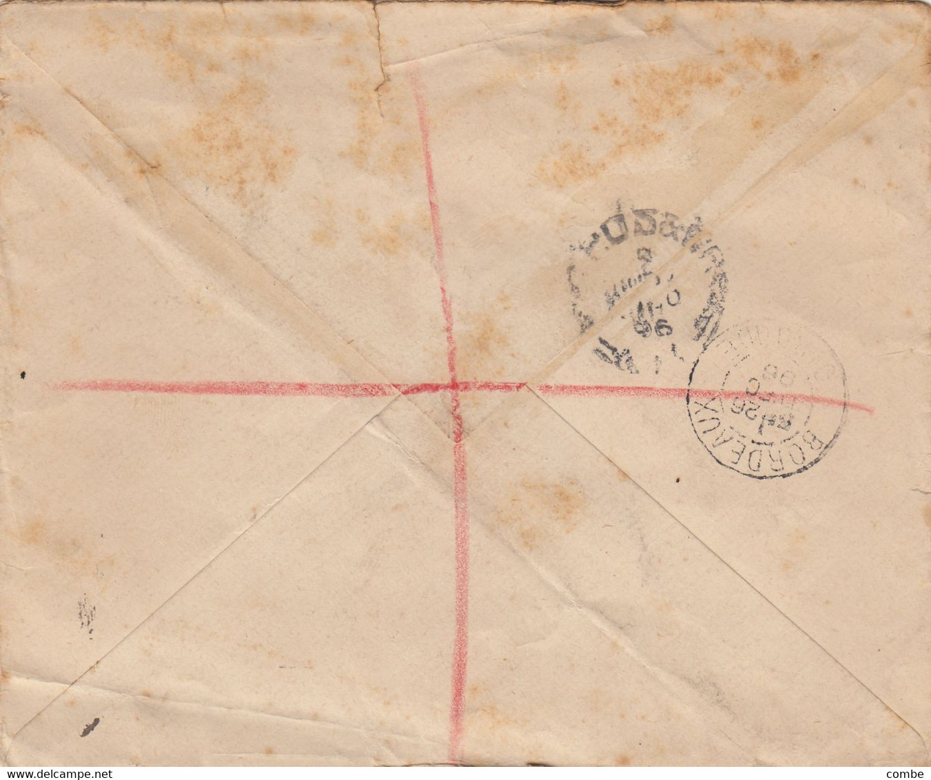 COVER. QUEENSLAND. REGISTERED 1896 TO BORDEAUX FRANCE - Lettres & Documents