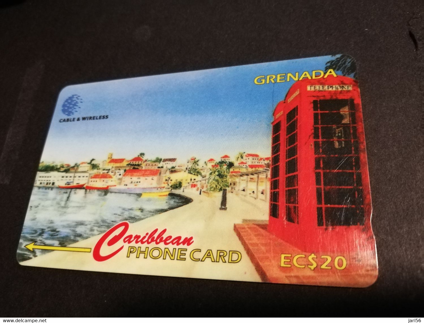 GRENADA  $ 20,- GPT GRE-287CGRB   CARENAGE      MAGNETIC    Fine Used Card    **5033** - Grenade