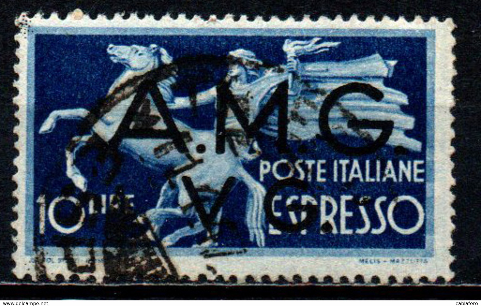 ITALIA - AMGVG - 1948 - ESPRESSO 10 LIRE - USATO - Gebraucht