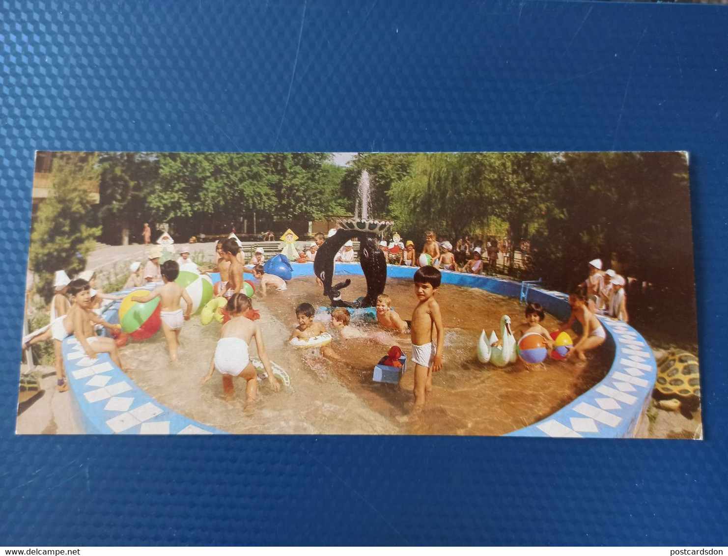 Turkmenistan, Ashkhabad Capital, Children Swimming Pool - Old Postcard - Turkmenistan